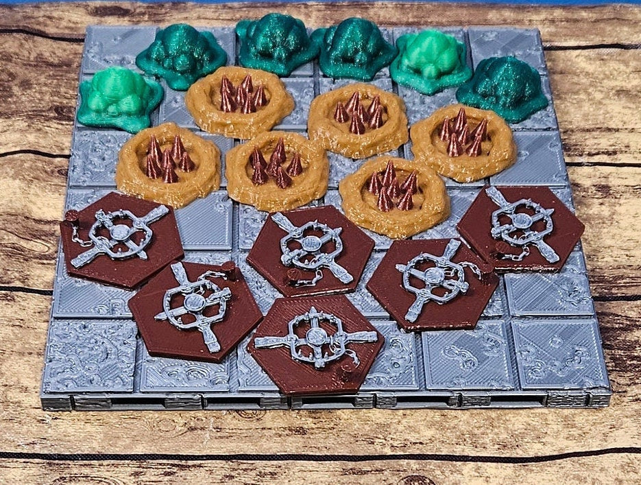 Trap Set for Gloomhaven - Compatible with Jaws of the Lion, Frosthaven, D&D, and other Table Top RPGs