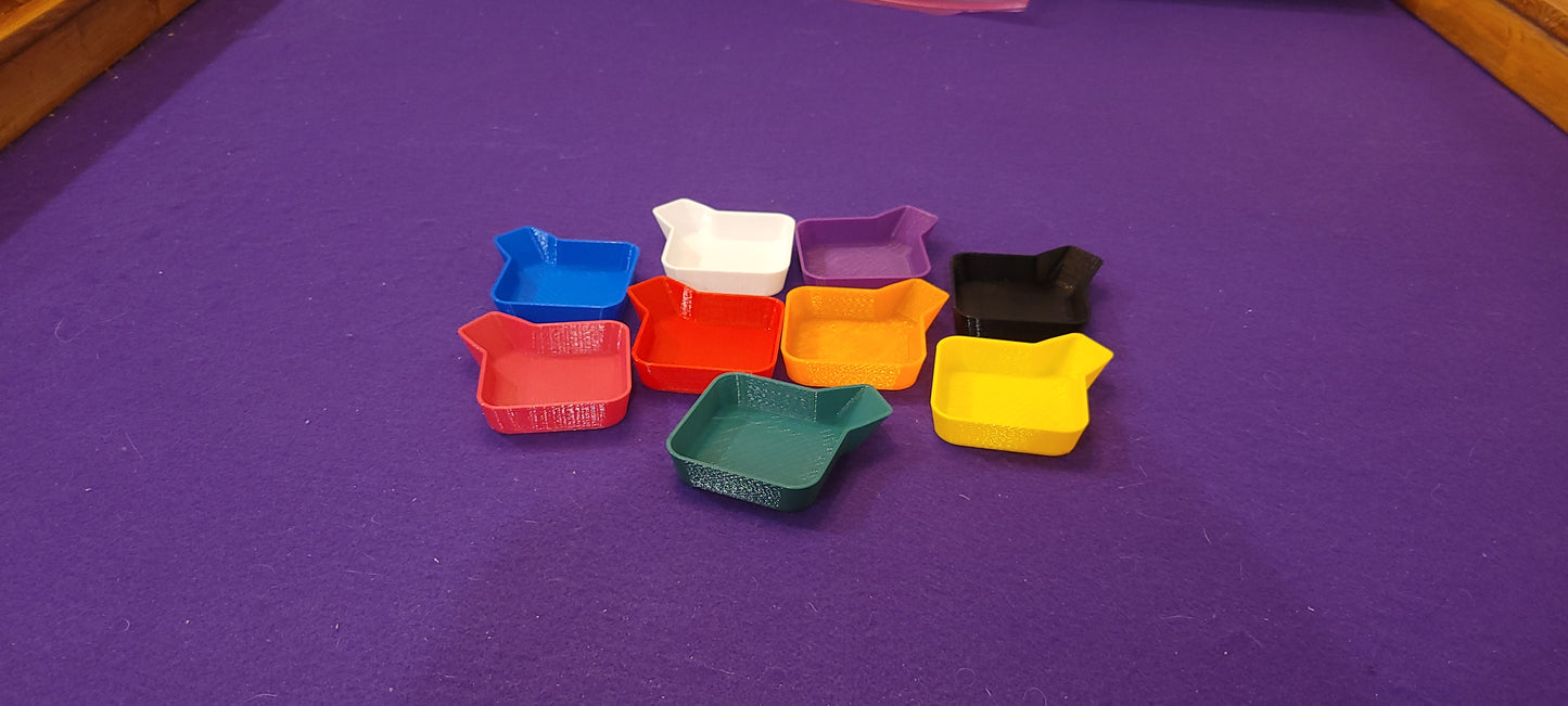 Universal Game Piece Holder and Token Trays