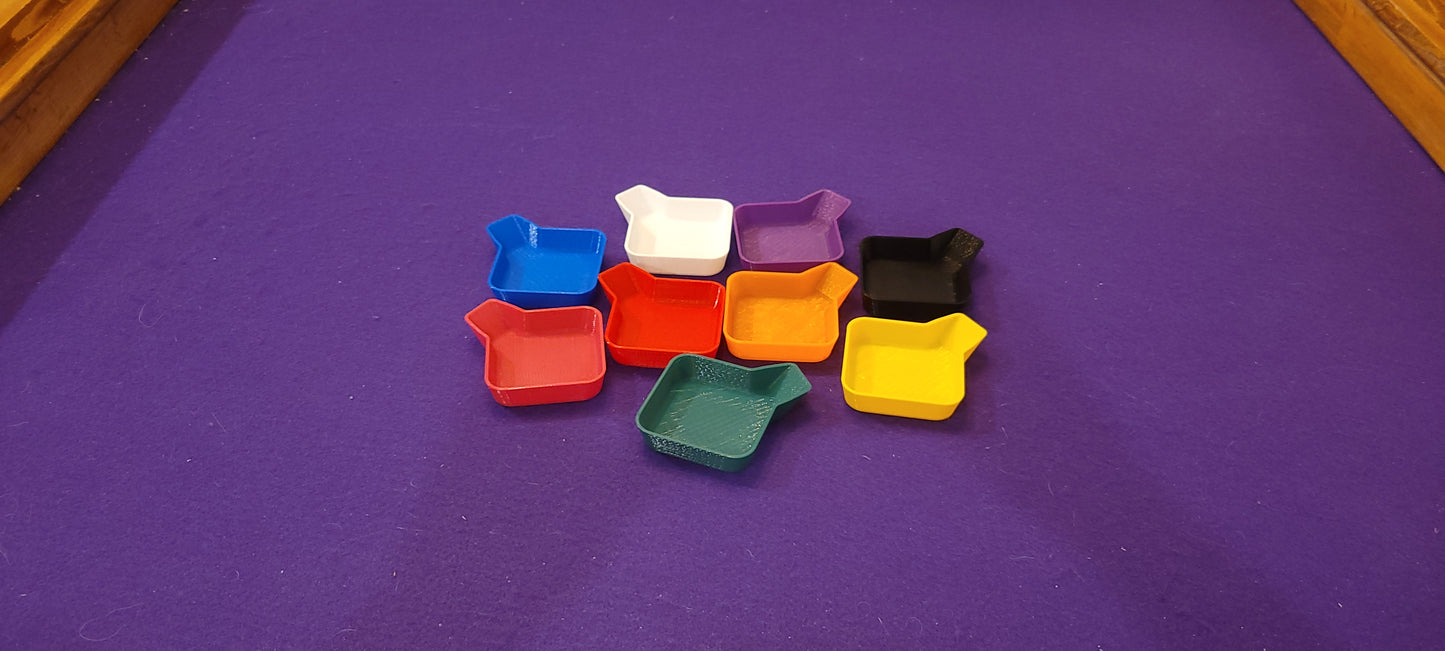 Universal Game Piece Holder and Token Trays