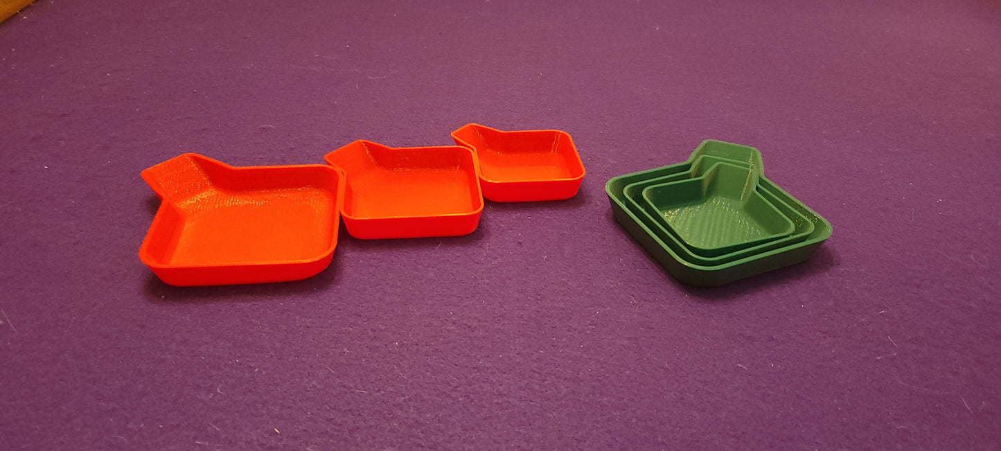 Universal Game Piece Holder and Token Trays