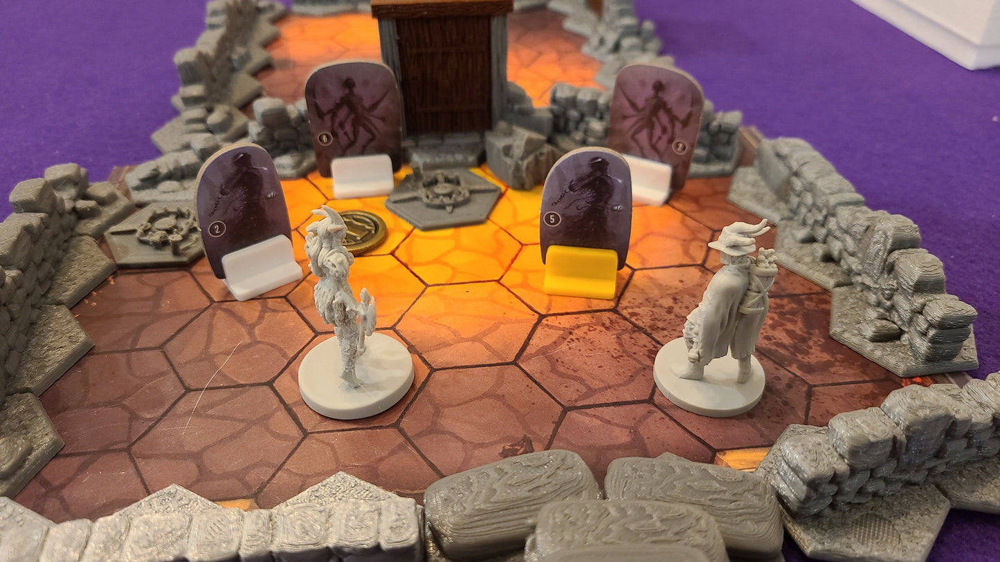 Sandstone Walls - Compatible with Gloomhaven, Frosthaven, Jaws of the Lion, Pathfinder, hex base miniatures