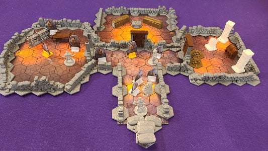 Gloomhaven Walls - Compatible with D&D, Frosthaven, Jaws of the Lion, Pathfinder, hex base miniatures