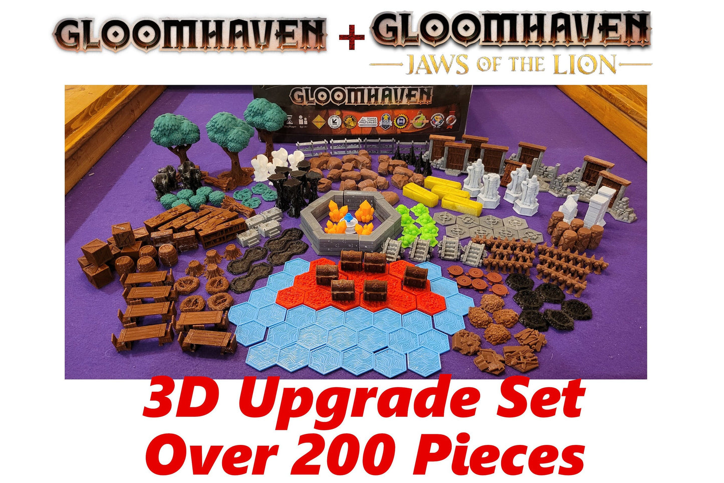 Gloomhaven + Jaws of the Lion 3D upgrade set
