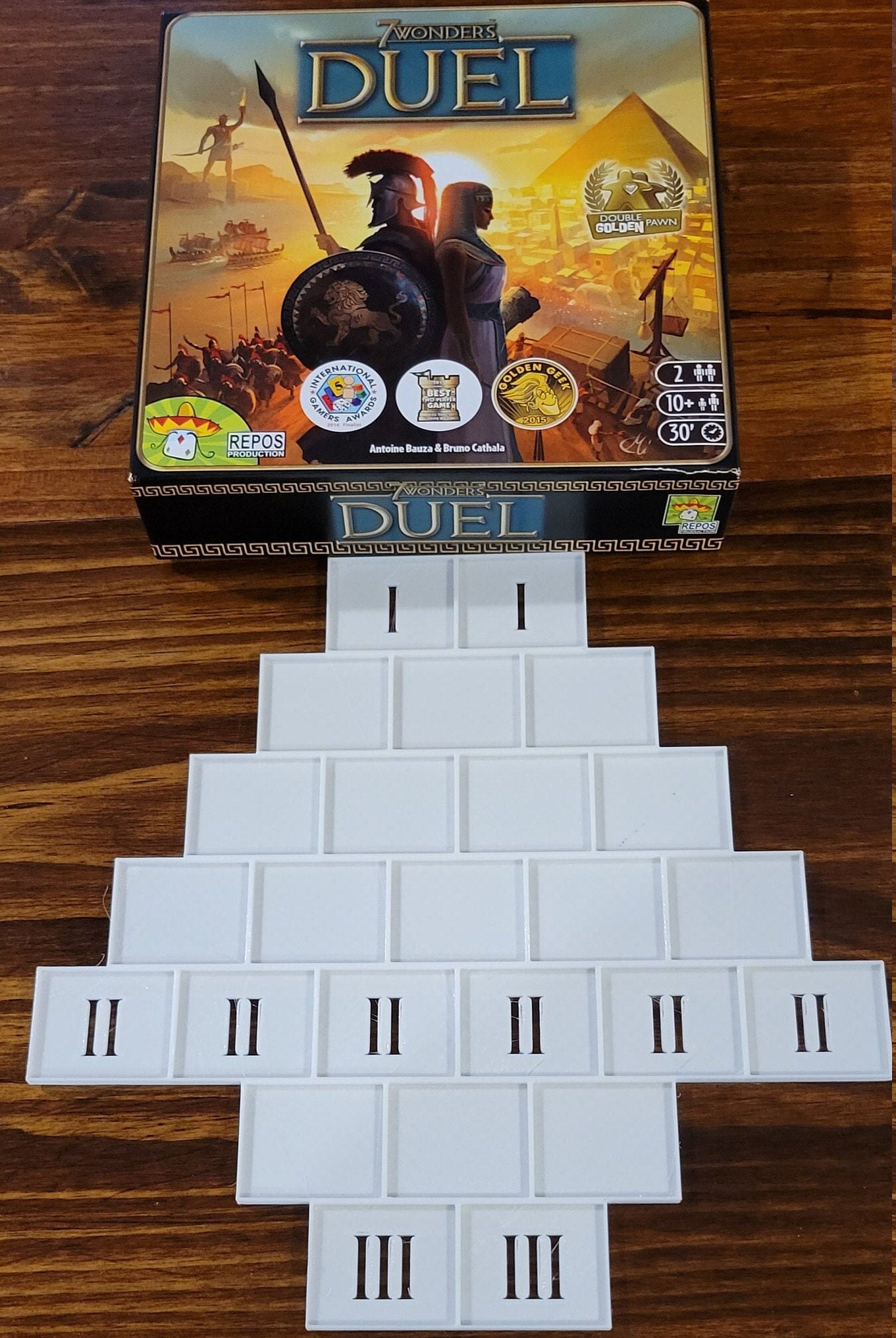 7 Wonders Duel Game Board/Card Holder