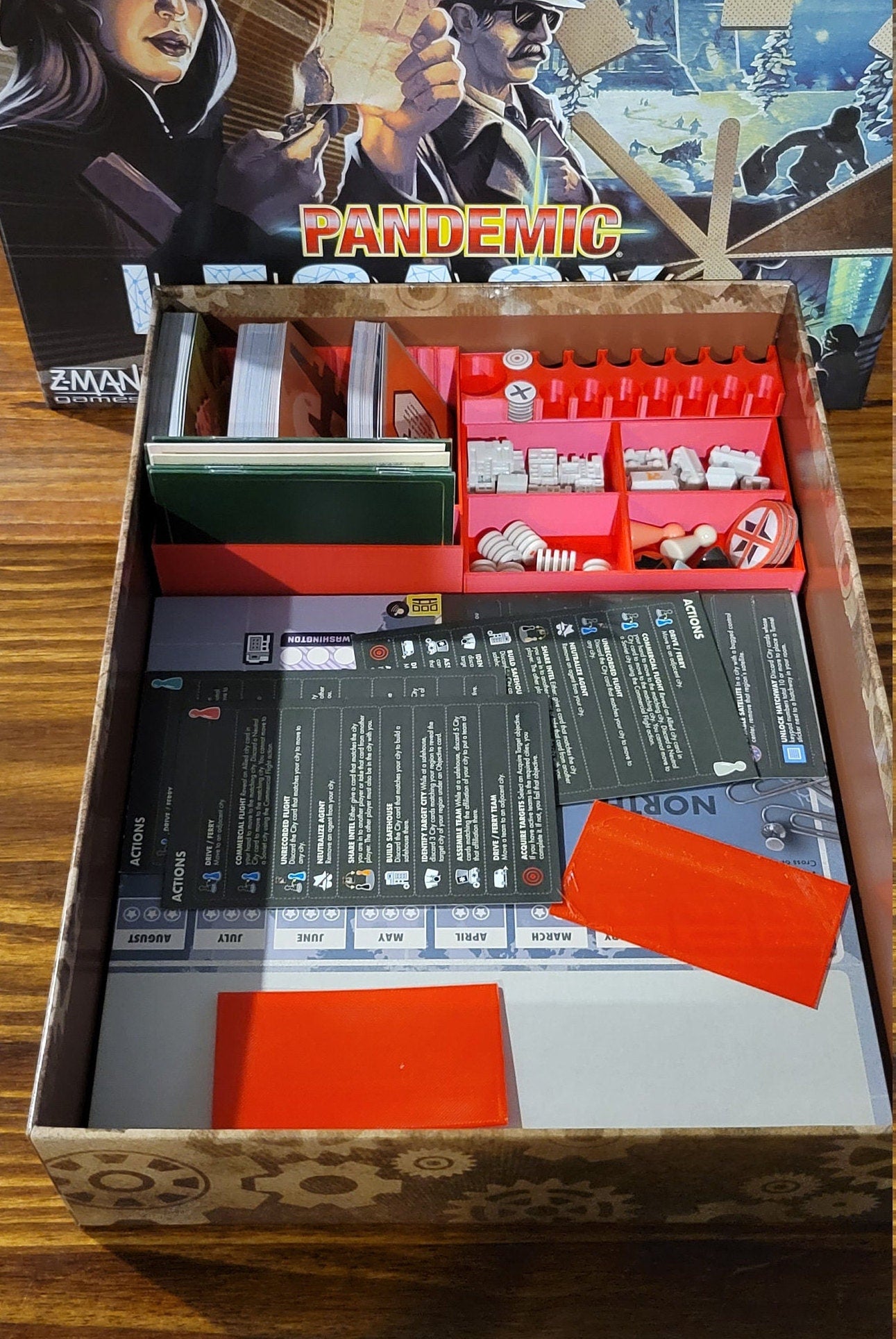 Pandemic Legacy Season 0 Inserts/Organizers - STL files digital download