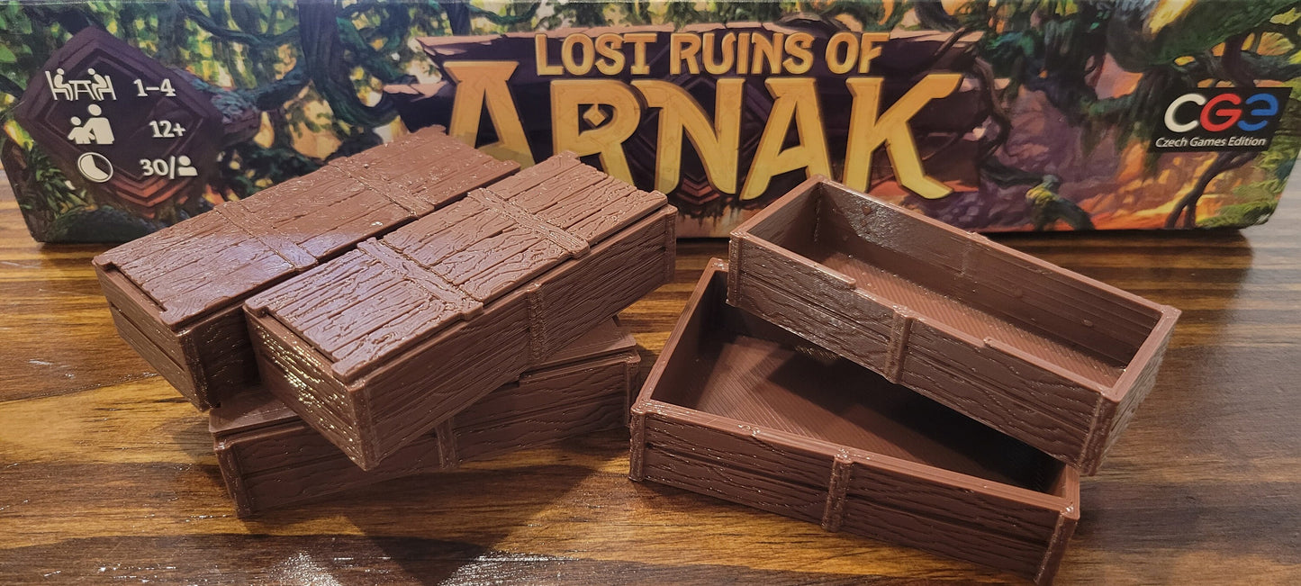 Lost Ruins of Arnak Add-Ons - coins/compasses/staff/clock/crates