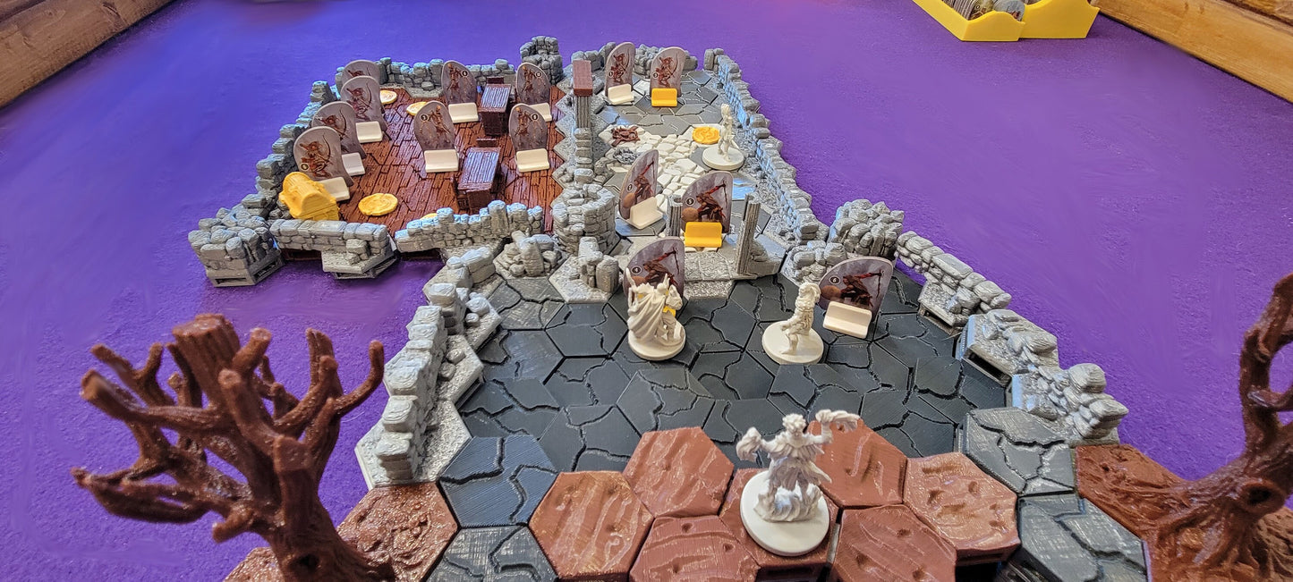 Gloomhaven Hex Terrain Tiles - OpenLock - Table Top Gaming - Modular Tile System