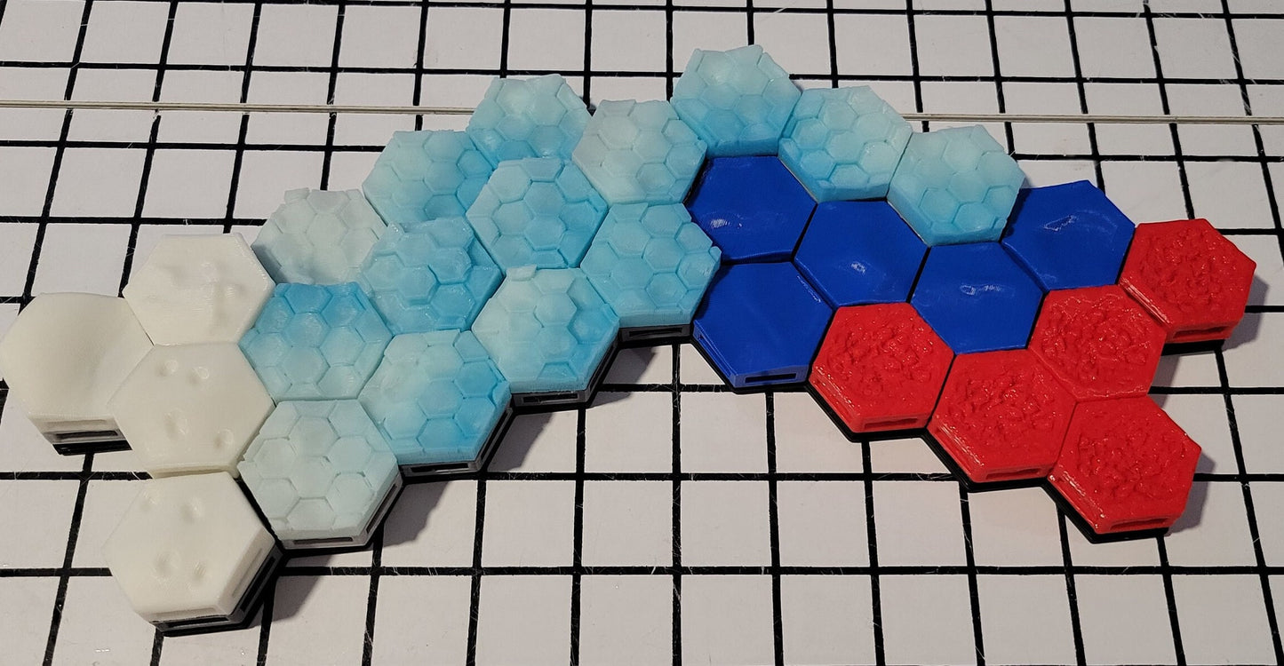 Snow|Glacier|Water|Coal Tiles for OpenLock Modular Tile System - Frosthaven, Gloomhaven, Jaws of the Lion, Table Top RPG