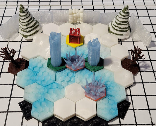 Snow|Glacier|Water|Coal Tiles for OpenLock Modular Tile System - Frosthaven, Gloomhaven, Jaws of the Lion, Table Top RPG