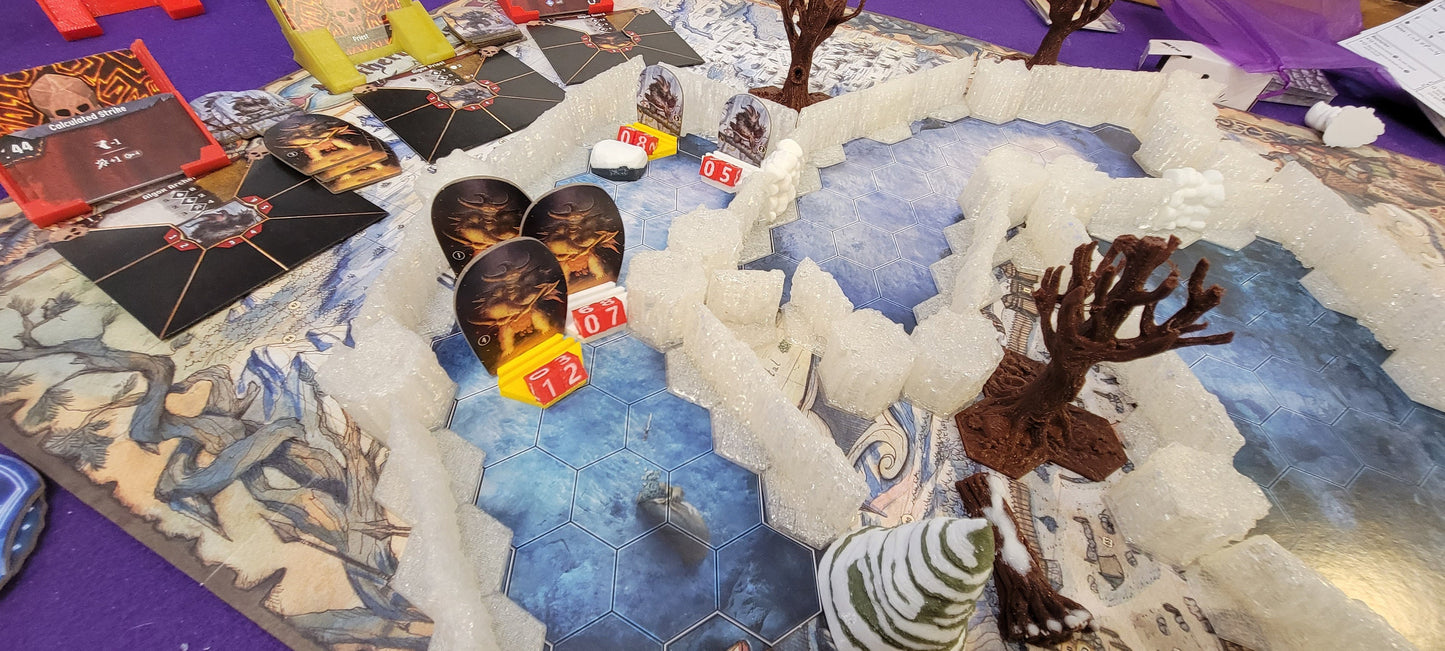 Frosthaven/Gloomhaven Monster Bases + Numbered Dice