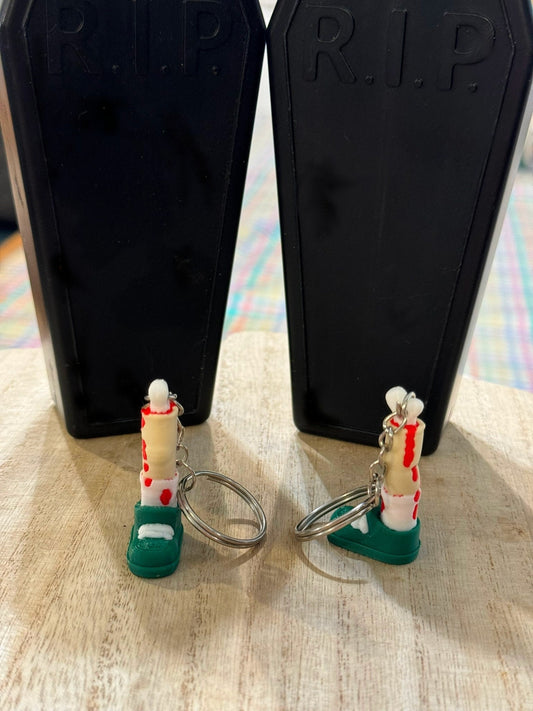 Halloween Gory Leg Key Chain