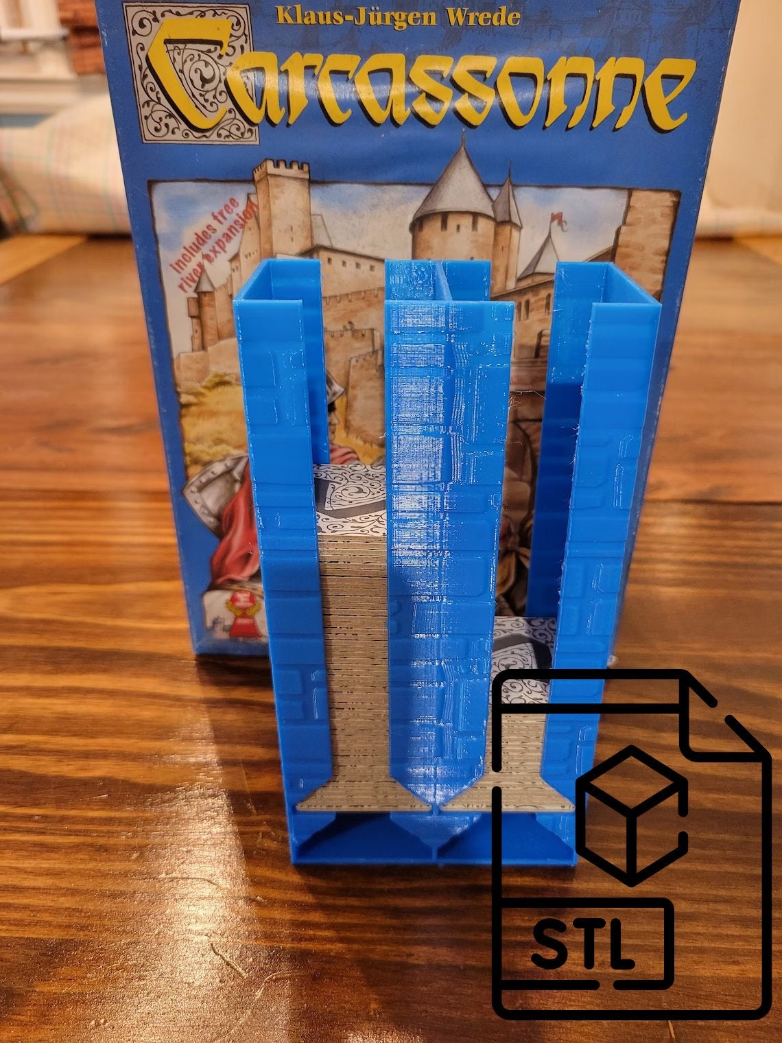 STL Digital Download - Carcassonne Tile Holder and Dispenser